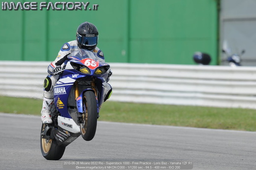 2010-06-26 Misano 0532 Rio - Superstock 1000 - Free Practice - Loris Baz - Yamaha YZF R1